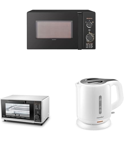 【新生活家電セット 3点】COMFEE'電子レンジ17L ターンテーブル+トース Amazon | 【新生活家電セット 3点】COMFEE'電子レンジ17L ターン
